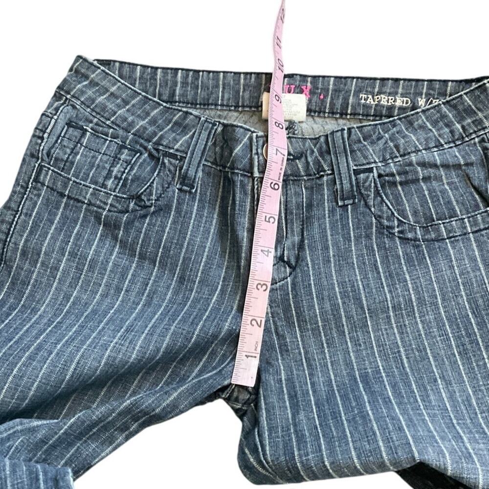 Y2K Lux Skinny Tapered Leg Zip Ankle Super Skinny Jeans EUC Marked 27 fits 26 - Picture 6 of 7